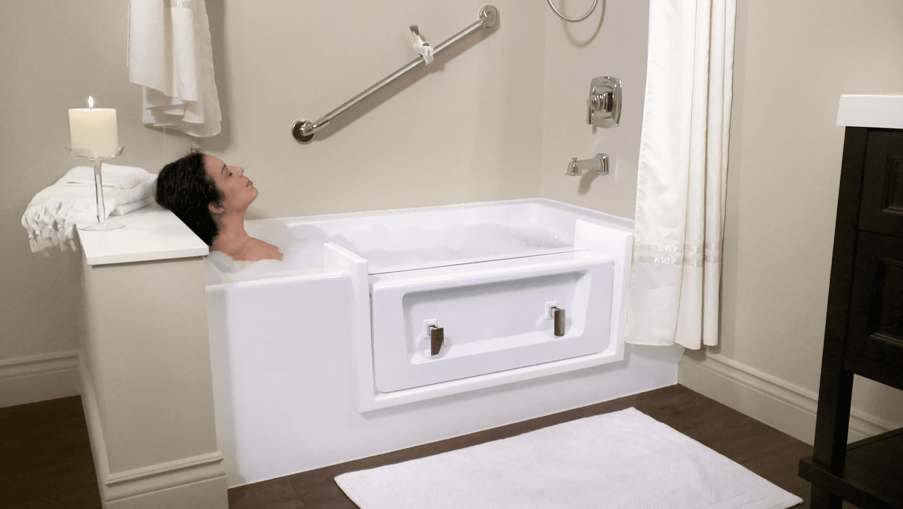 Woman Enjoying Walk In Tub